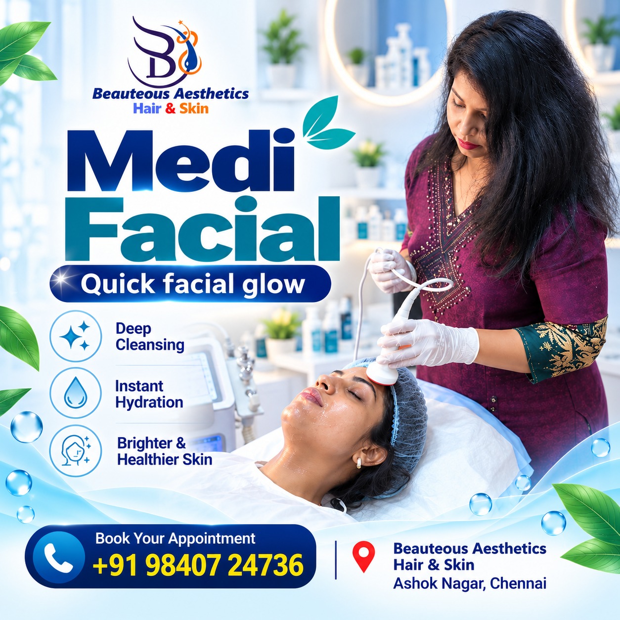 Medi Facial Treatment in Chennai: Get a Quick, Healthy-Looking Glow